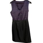 Banana Republic  Two Tone Purple Black Dress‎ Day Night Women's Size 6 Photo 9
