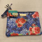 The Pioneer Woman Heritage Floral‎ Cosmetic Bag Blue Photo 4