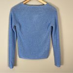 Mango  Women's Size XS Long Sleeve Sweater V-Neck Blue Sparkly NWT Party Glam Photo 6