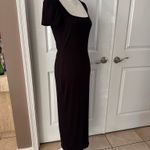 Elie Tahari Square Neck Maxi Ribbed Knit Black Dress. Size L. MSRP $145 Photo 5