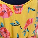 Billabong resort vacation floral ruffled flared hem tank top romper with pockets Photo 3