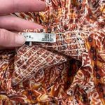 Black Tape Paisley Midi Dress Smocked Boho Fall Earthy Print Women Size Small Red Photo 8