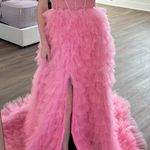 pink ruffle prom dress Size 4 Photo 0