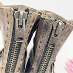Frye Vicky Artisan Back Zip Leather Ankle Buckle Boots: Charcoal Taupe Grey Photo 9