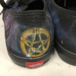 Vans  custom painted sneakers skulls ouija black‎ men's size 4.5 women's 6 Photo 8
