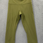 Lululemon Wunder Train High Rise Crop Leggings 21" Bronze Green Athletic Women 8 Photo 0