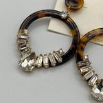 Amrita Singh  Austrian Crystal Tortoise Shell Resin Circle Drop Earrings Photo 1