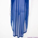 Ashley Stewart NEW Sexy Flirty navy blue feather front short sleeve night gown lingerie lounge Photo 9