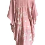 Dusty Pink Embroidered Floral Kimono White Size undefined Photo 9