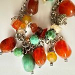 Orange and green beaded collar necklace Photo 7