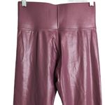 CARBON38 Mauve High Waisted Shiny Sleek Liquid Leggings S Pink Photo 3
