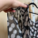 No Boundaries  Pineapple Print Kaftan Shawl size XL Black & White semi sheer Photo 2