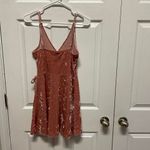Forever 21 Velvet Mini Dress Wrap Front Sleeveless Pink Party S Size 8 Photo 3
