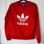 Adidas  Originals Trefoil Women's Bold Red Logo Sweatshirt - Size Small Photo 2