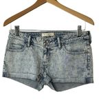 Bullhead Acid Wash Denim Cuffed Jean Shorts Junior Size 7 Photo 1