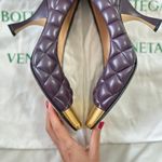 Bottega Veneta Plum Quilted Pattern Leather Pumps Heels Size 36 Shoes $1200 Photo 4
