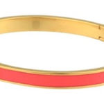 Kate Spade New With Tags  Push Lock Thin Enamel Coral Bangle Bracelet Photo 0