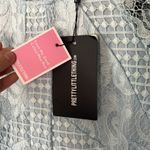 Pretty Little Thing NWT  Dusty Blue Frill Hem Lace Bodycon Size 4 Photo 8