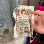 Beautiful NWT Aratta Silent Journey chambray floral gold embroidery boho shirt Pink Photo 8