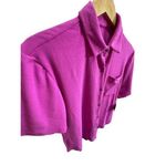 NWT Toast Swim Oversized, Relaxed Short Sleeve Collared Button Up Top Pink Photo 3