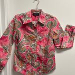 Jones New York  Pink Paisley Shirt Photo 0