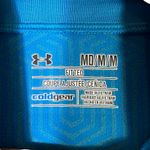 Under Armour ColdGear Fitted Mock Neck Top Womens M Blue Thermal Athleisure Photo 5