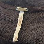 Free People  Black Sheer Beaded Sleeveless Tunic Top Mini Dress Size Small Photo 2