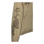 Vintage Nancy Bolen Denim Jacket Large Embellished Beaded Women Size Large Tan Photo 2