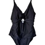 Cupshe NWT Tempest Ruched Tie Back Cutout One Piece Swimsuit Xl Photo 0