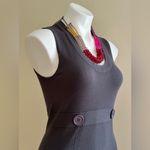 Lapis Gray/Blue Sleeveless Body con Dress SZ M Pull Over 2 Big Buttons I… Size M Photo 4