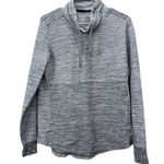 LL Bean Gray Marled Cozy Mixed Knit Pullover Funnelneck Pocket Sweatshirt MEDIUM Photo 6