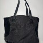 Ralph Lauren Women's  Graphic Leather & Canvas Tote Designer Bag Black Photo 0