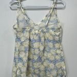 Derek Rose London Womens Pajama Set Small NWT Cotton Tank Floral Blue Yellow Photo 2