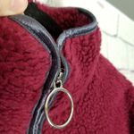 Ivory Ella  CHLOE FULL ZIP SHERPA JACKET CRANBERRY NWT M Photo 3