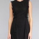 Love moschino  Size 6 Sleeveless Dress Black Pom Pom Photo 0