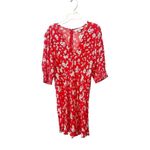 Rixo‎ for Target Red Daisy Puff Sleeve Babydoll Dress Size 0 Photo 2