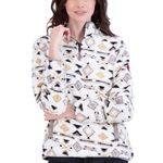 Canada Weather Gear Women's 1/4 Zip Aztec Printed Sherpa Pullover Pockets XXL Black Photo 11