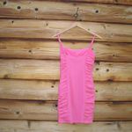 Revolve NWT Superdown Barbie Pink Crystal Ruched Cami Dress Photo 6