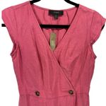 J.Crew NWT  Linen Cupro Blend Wrap‎ Sheath Dress Pink 00 Photo 5