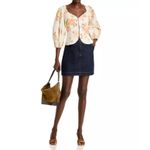 AQUA  Floral Print‎ Puff Sleeve Button Front Top Blouse - Women's Photo 1