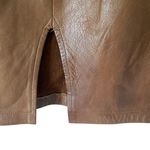 Henri Bendel  Vintage Chocolate Brown Leather Pencil Skirt size 8 Photo 3