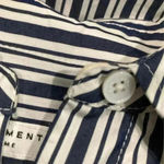 Equipment  femme blue and white striped button up shirt dress in size small Photo 8