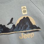 Jeep Official  Light Blue Live Free Pullover Graphic Cotton Sweater Size Small NW Photo 2