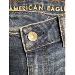 American Eagle Denim‎ Shorts High Waisted Distressed Cuffed Dark Wash Size 00 Blue Photo 7