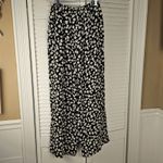 Anna Sui  Womens Black White Floral Wide Leg Pants Medium‎ Photo 1