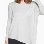 Athleta Heathered Gray Cloudlight Relaxed Asymmetrical Long Sleeve Top Large Photo 0