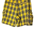 Hot Topic Yellow Plaid Cargo Bermuda Shorts Photo 6