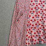 Philosophy Handkerchief Hem Dress Women's 12 Red Floral Sleeveless Pockets Photo 2