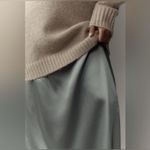 Anthropologie Long-Sleeve Sweater Slip Midi Dress In Grey nwt size s Photo 5