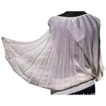 Cache Beige Stretch Accordion Knit Design Adjust Banded Bottom Top New $118 NWT Photo 6